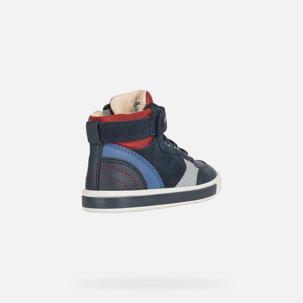 Geox Sneakers Navy/Red Trottola Boy - Geox Baby Shoes - RSDPQG460